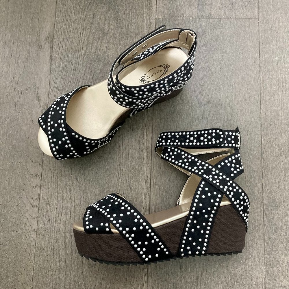 Joyfolie Odette Platforms in Black, Women's 7.5 **NEW IN BOX**